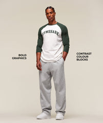 GSLC Raglan 3/4 Sleeve T-Shirt Soft White/Trail Green