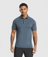 Seamless Polo Shirt Titanium Blue