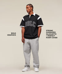 GSLC Retro Polo Shirt Black/White