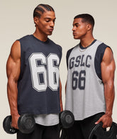 GSLC 2in1 Reversible Tank Light Grey Core Marl/Heavy Blue