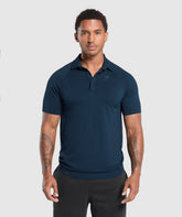 Seamless Polo Shirt Navy