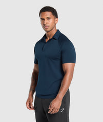 Seamless Polo Shirt Navy