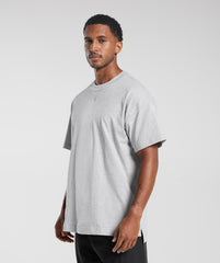Rest Day Essentials T-Shirt Light Grey Core Marl