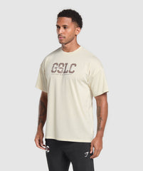 Script Graphic T-Shirt Ecru White