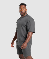 Waffle Oversized T-Shirt Onyx Grey
