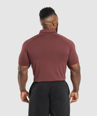 Seamless Polo Shirt Burgundy Brown