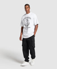Hispanic Inspired Oversized Graphic T-Shirt White