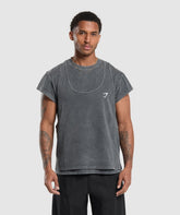 Washed Double Layer T-Shirt Black