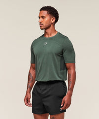 Lightweight Seamless T-Shirt Chalk Green/Base Green