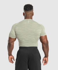 Geo Animal Seamless T-Shirt Chalk Green/Unit Green