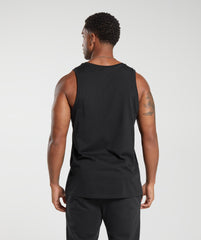 Crest Cotton Tank Black