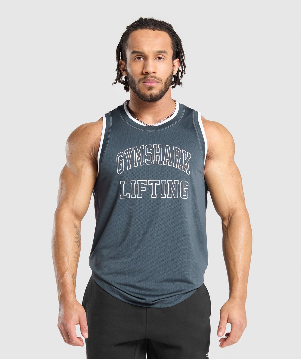 Mesh Tank Titanium Blue