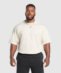 Lifting Club T-Shirt Oat White/Classic Green