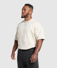 Lifting Club T-Shirt Oat White/Classic Green