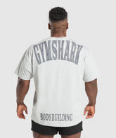 Bodybuilding Graphic Short Sleeve T-Shirt Metal Grey