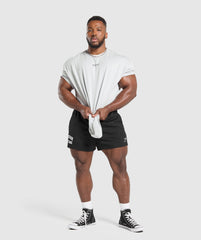 Bodybuilding Graphic Short Sleeve T-Shirt Metal Grey