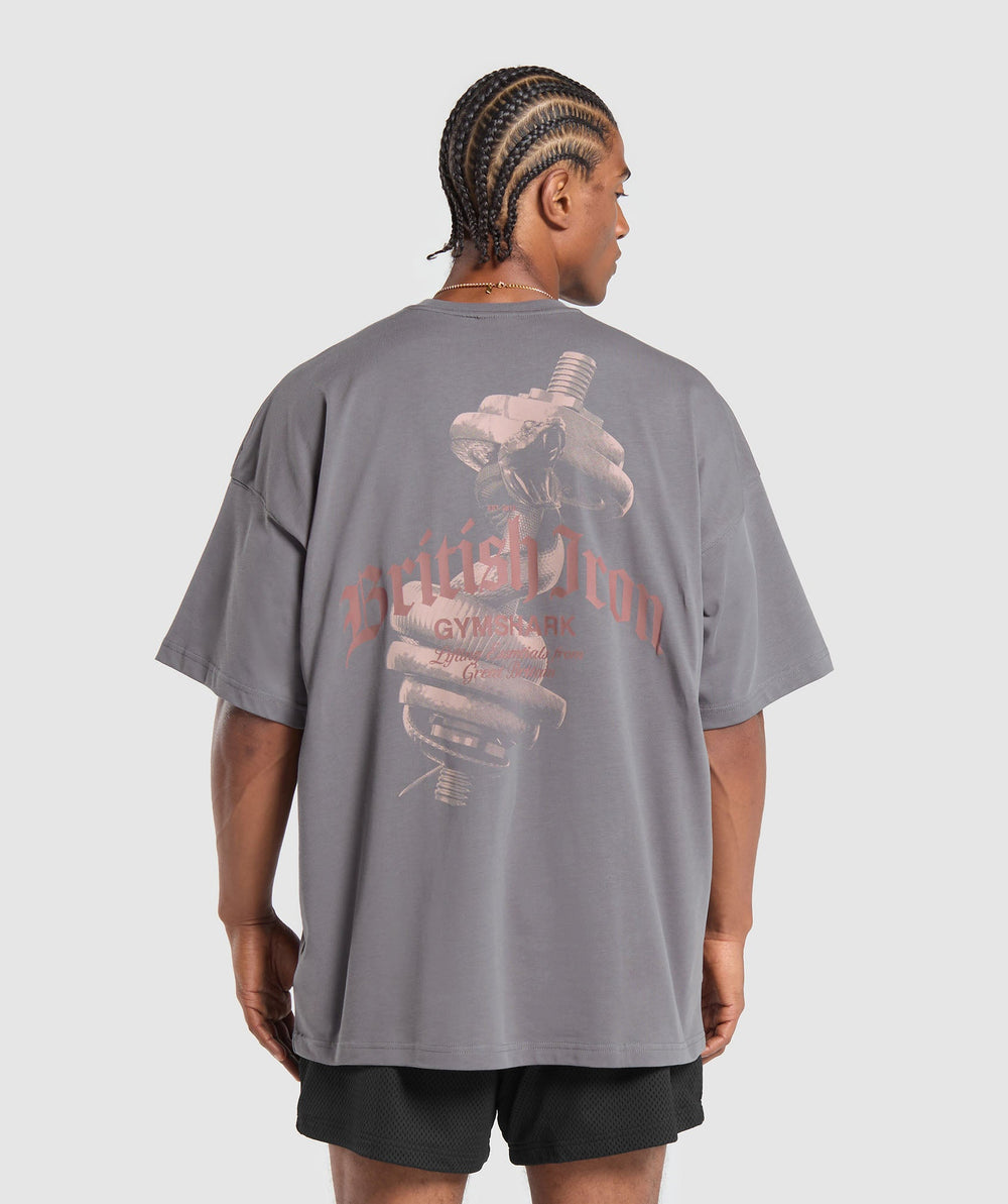 British Iron T-Shirt Brushed Grey