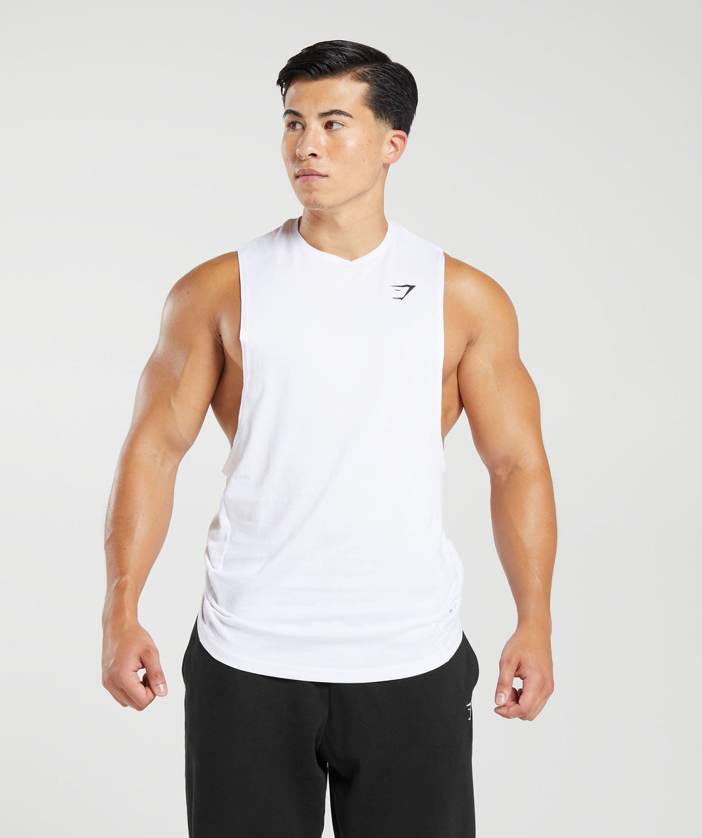 React Drop Arm Tank White