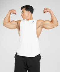 React Drop Arm Tank White