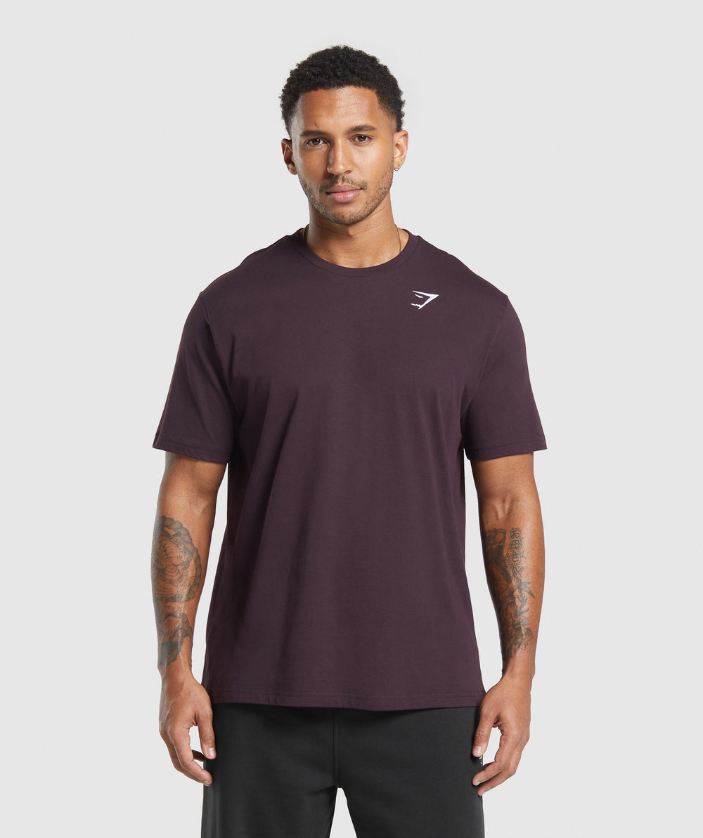 Crest T-Shirt Plum Brown