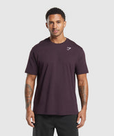 Crest T-Shirt Plum Brown