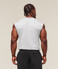 React Cut Off Tank Light Grey Core Marl