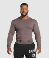 Ribbed Long Sleeve T-Shirt Steel Purple