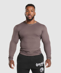 Ribbed Long Sleeve T-Shirt Steel Purple
