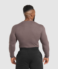 Ribbed Long Sleeve T-Shirt Steel Purple