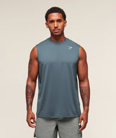 Oversized Performance Tank Titanium Blue