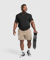 Trophy Graphic Shorts Cement Brown