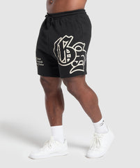 Varsity Graphic Shorts Black