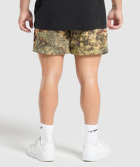 Printed Mesh 5" Shorts Sand Beige