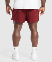 Lifting Mesh 5" Shorts Sets Red