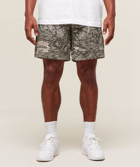 Lifting Mesh 7" Shorts Camo Brown