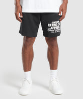Lifting Club Apparel Graphic Shorts Black