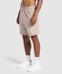 Lifting Club Apparel Graphic Shorts Stone Pink