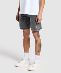 Washed Jersey 9" Shorts Black
