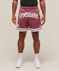 Varsity Mesh Shorts Washed Berry Pink