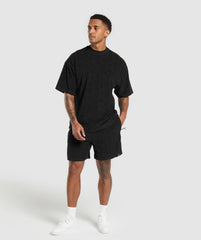 Towelling 7" Shorts Black