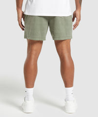 Heavyweight Ribbed Shorts Unit Green
