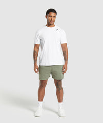 Heavyweight Ribbed Shorts Unit Green