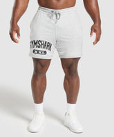 XXL Graphic Shorts Light Grey Core Marl