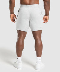 XXL Graphic Shorts Light Grey Core Marl