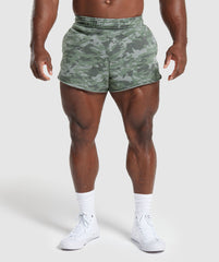 Legacy Printed 4" Shorts Unit Green