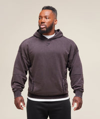 Heritage Washed Hoodie Plum Brown