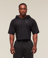 Legacy Short Sleeve Crop Hoodie Black