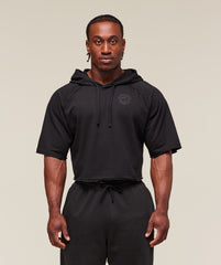 Legacy Short Sleeve Crop Hoodie Black