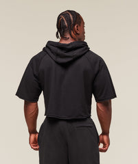 Legacy Short Sleeve Crop Hoodie Black