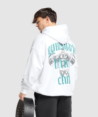 Lifting Club Hoodie White/Artificial Teal